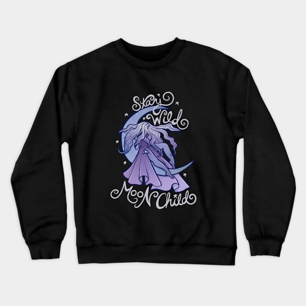 Stay Wild MoonChild Crewneck Sweatshirt by bubbsnugg